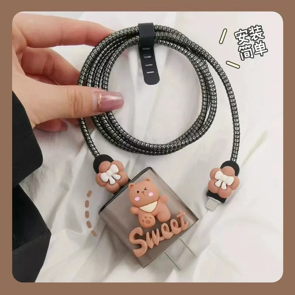 Sweet Bear iPhone Charger Cover Cable Protectors P18